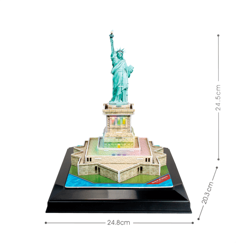 Cubic Fun Rompecabeza 3D Con LED Estatua de la Libertad Nueva York 37 Piezas