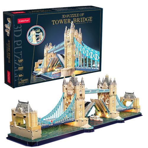 Cubic Fun Rompecabeza 3D Con LED Tower Bridge Londres 222 Piezas