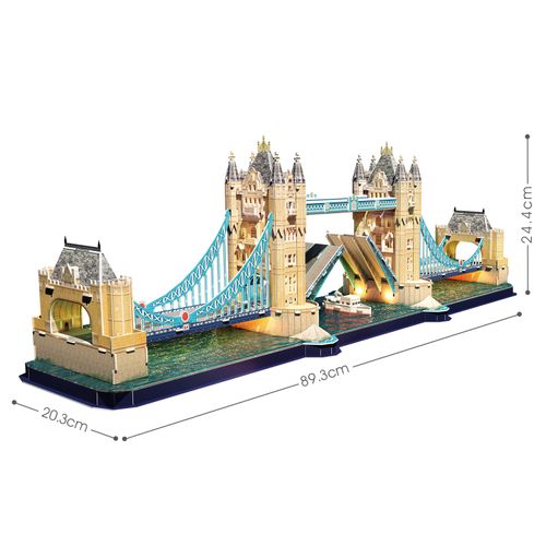 Cubic Fun Rompecabeza 3D Con LED Tower Bridge Londres 222 Piezas