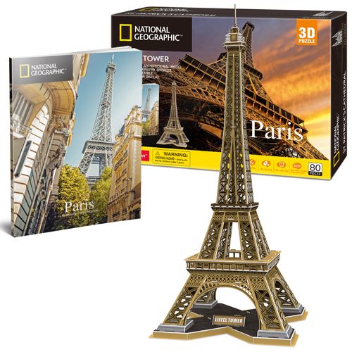 Cubic Fun Rompecabeza 3D National Geographic Torre Eiffel París 80  Piezas