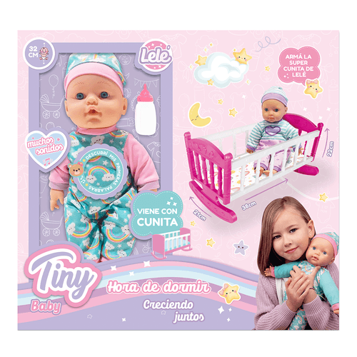 Bebote Tiny Lele Hora de Dormir Turquesa 32 cm