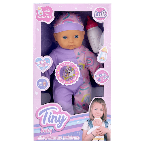 Bebote Tiny Luli con Mamadera Elefante Lunares 32 cm