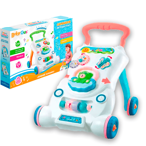 Andador Caminador Con Luz Y Sonido Panel Interactivo Rosa