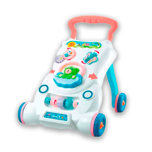 Andador Caminador Con Luz Y Sonido Panel Interactivo Rosa