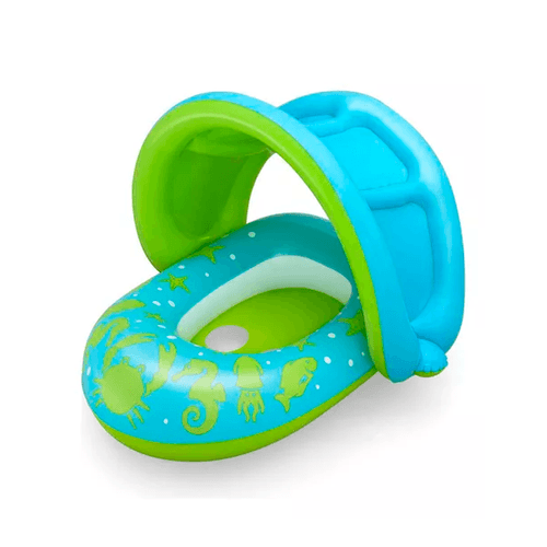 Asiento Inflable Para Bebé Filtro UV 86 Cm Verde