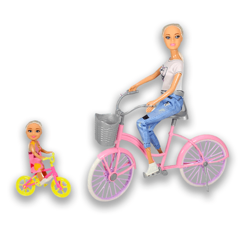 Muñeca Tiny y Luli Paseo en Bici Blanco