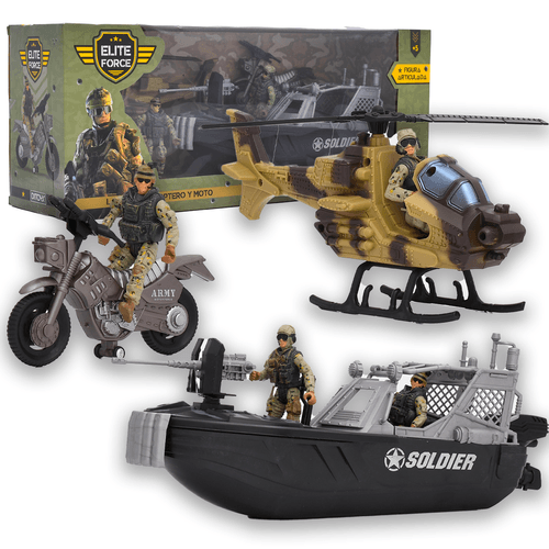 Lancha & Helicoptero & Moto Elite Force