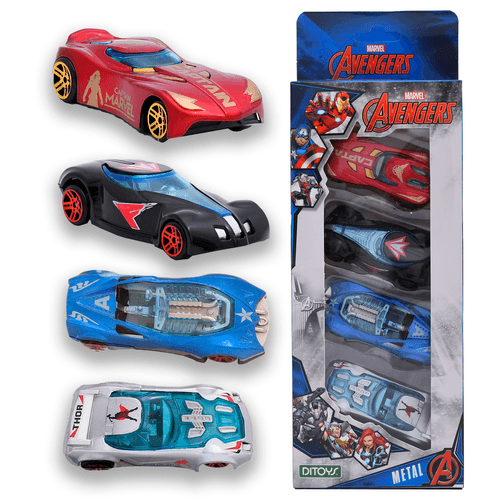 Set Vehículo Avengers Metal Car x 4 RNCB