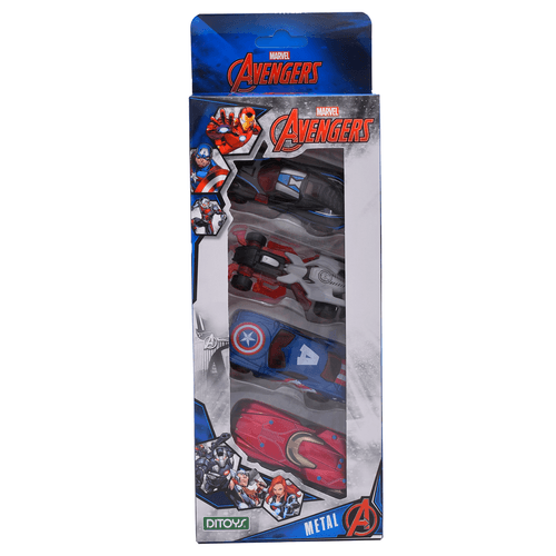 Set Vehículo Avengers Metal Car x 4 NBAR