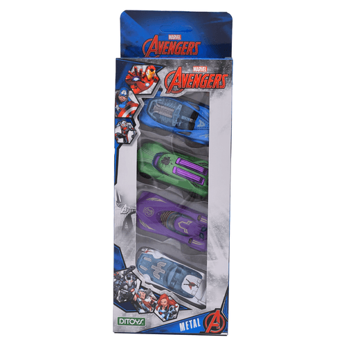 Set Vehículo Avengers Metal Car x 4 CVVB
