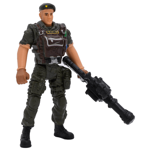 Figura Artículada Soldado Elite Force con Boina Verde Oscuro