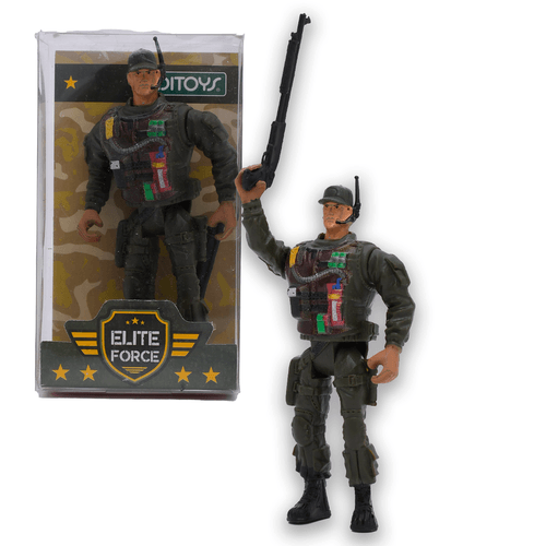 Figura Artículada Soldado Elite Force con Gorra y Antena