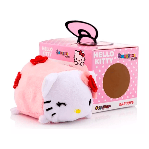Hello Kitty Peluche Squishy con Exhibidor Floreado 10CM