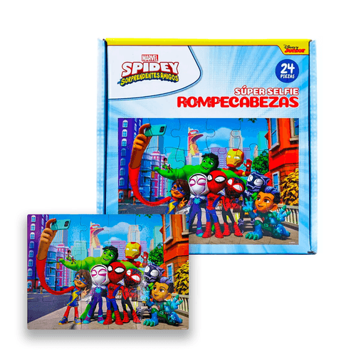 Puzzle de 24 Piezas Selfie de Spidey y Amigos