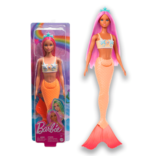 Barbie Ensueño Sirenas con Pelo de Colores Salmón