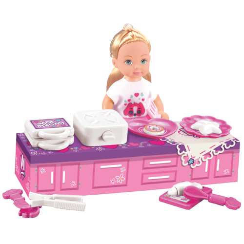 Muñeca Mandy Hora de Cocinar Rosa