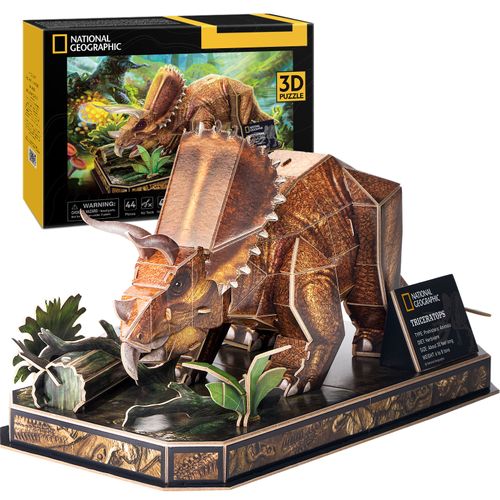 Cubic Fun Rompecabeza 3D National Geographic Triceratops 44 Piezas