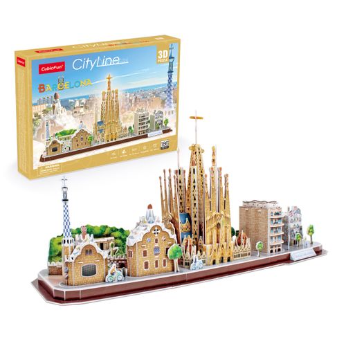 Cubic Fun Rompecabeza 3D Vista De La Ciudad Barcelona 186 Piezas