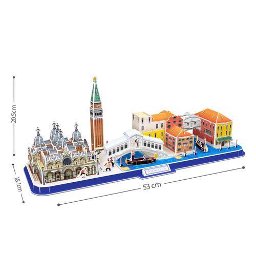 Rompecabeza 3D Vista De La Ciudad Venecia 126 Piezas
