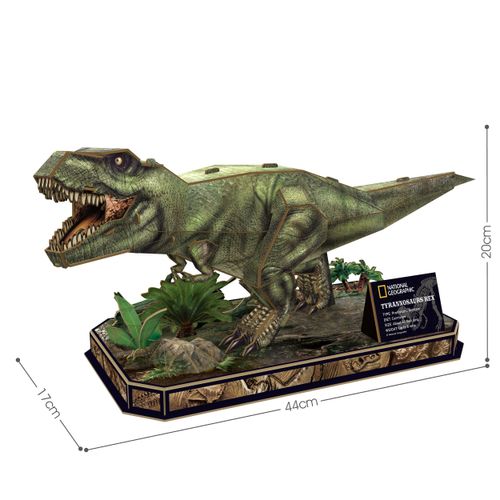 Cubic Fun Rompecabeza 3D National Geographic Tiranosaurio Rex 52 Piezas