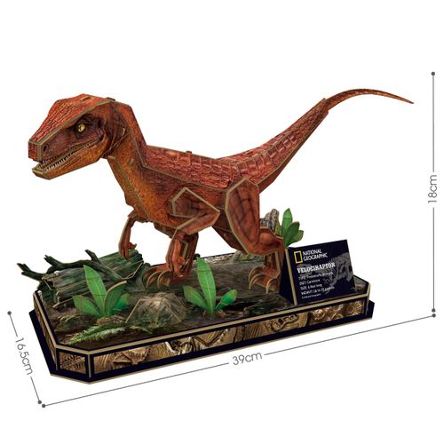 Cubic Fun Rompecabeza 3D National Geographic Velociraptor 63 Piezas