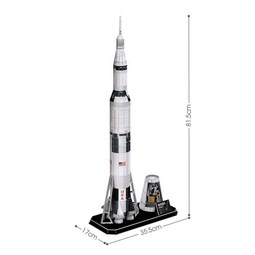 Cubic Fun Rompecabeza 3D NASA Apolo Saturno V Cohete 136 Piezas