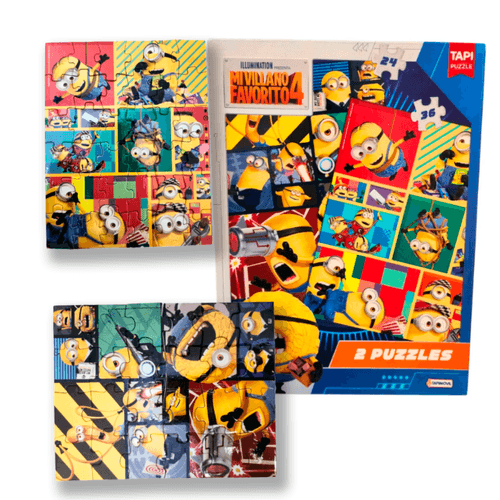 Rompecabeza Puzzle X2 Minions 24 y 36 Piezas