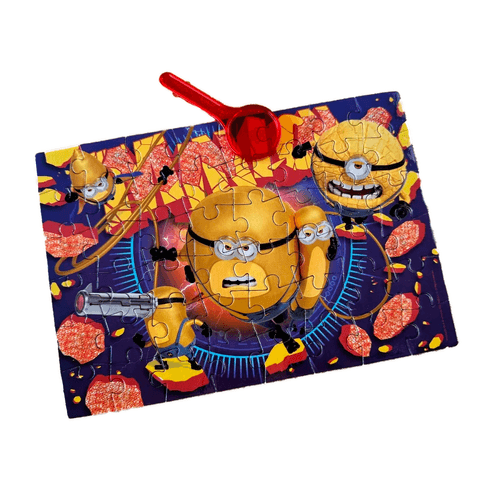 Rompecabeza Puzzle Disney Pixar Minions 48 Piezas con Lupa