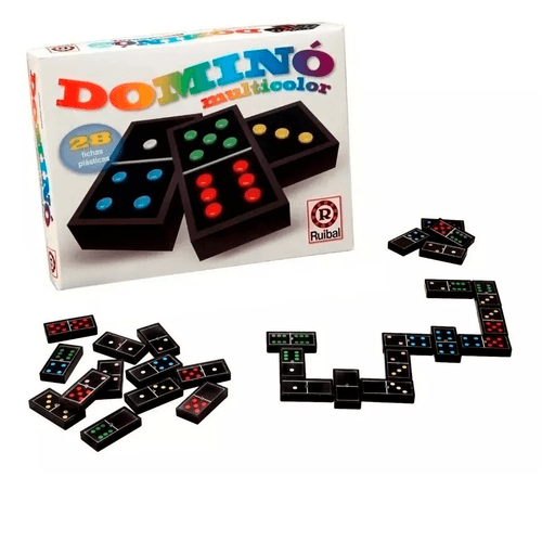 Juego De Mesa Dominó Multicolor 28 Fichas