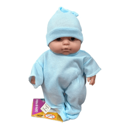 Bebote Realista Mati 20 cm con Gorrito Celeste