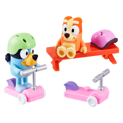 Bluey Playset Crea Tu Propia Scooter Ride Bingo and Bluey