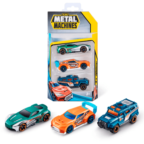 Metal Machines Autos de Colección Pack x3 Power Mad/Tracer/The Beast