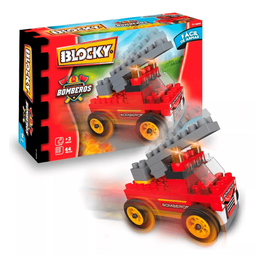 Kit de Construcción Blocky 44 Piezas Mini Bomberos