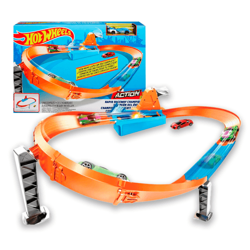 Hot Wheels Super Pista de Campeonato Coleccionable Versión Ovalo