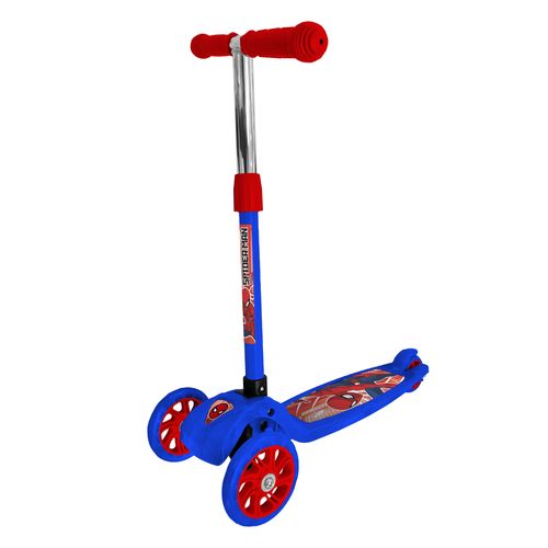 Monopatín de pie Plegable con Luces reforzado Spiderman Ruedas Azules