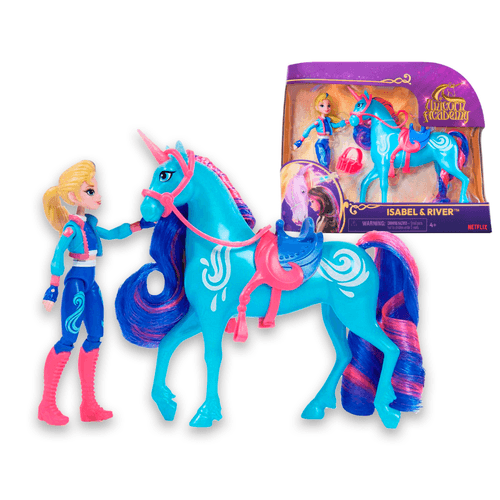 Set de juego Serie Academia Unicornio Isabel y River