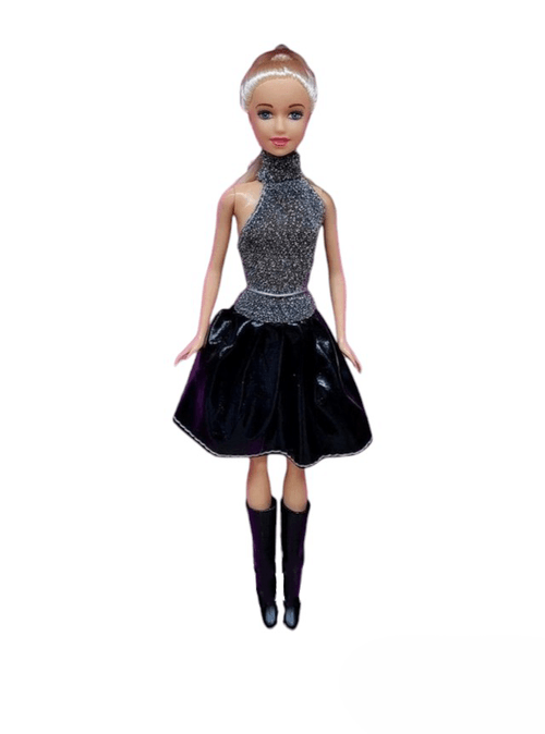 Muñeca Tiny Fashion Cantante Vestido Negro