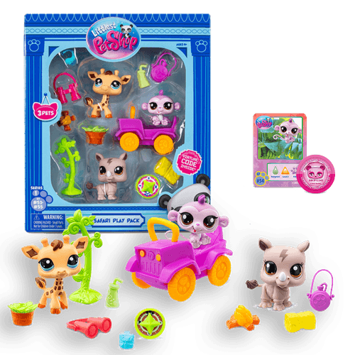 Littlest Pet Shop Safari Set 3 Figuras