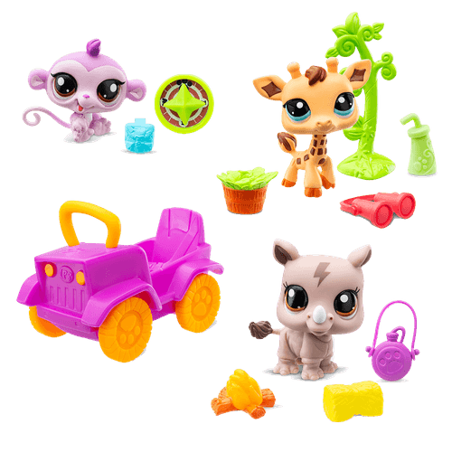 Littlest Pet Shop Safari Set 3 Figuras