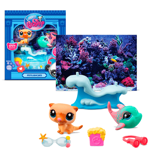 Littlest Pet Shop Petfluencers Ballena y Urón