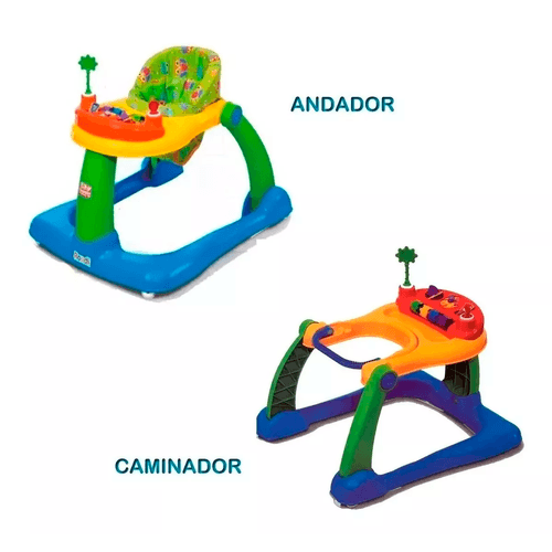 Andador y Caminador Baby Steps 2 en 1 Verde Rondi