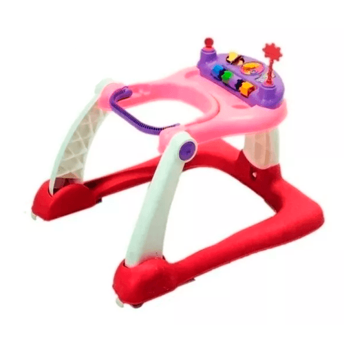 Andador y Caminador Baby Steps 2 en 1 Rosa Rondi