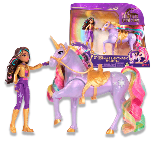 Set de juego con Luces Serie Academia Unicornio Sophia y Light Magic Wildstar