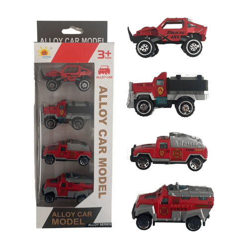 Pack x4 Vehículos de Rescate Die-Cast Metal Simil Hot Wheels Buggy