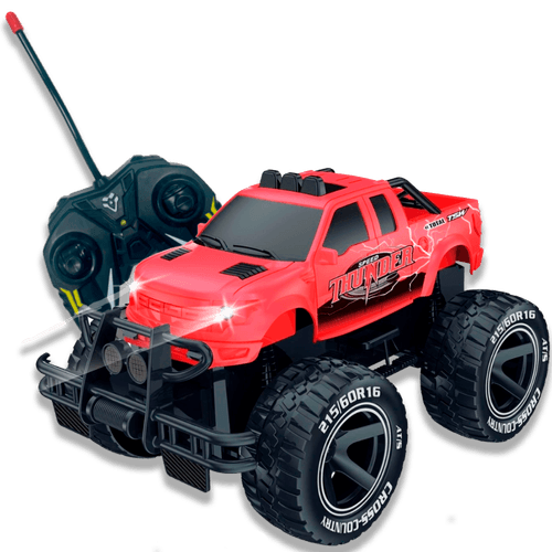 Camioneta 4x4 a Control Remoto con Luces Captor Speed Thunder Rojo