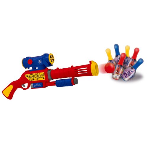 Pistola Lanza Pelotas Shooting Bowling Spiderman