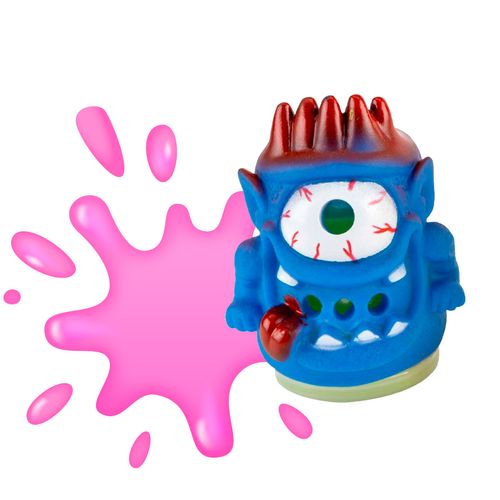 Muñecos Slime Cartoon Monsters Ciclope Color Azul