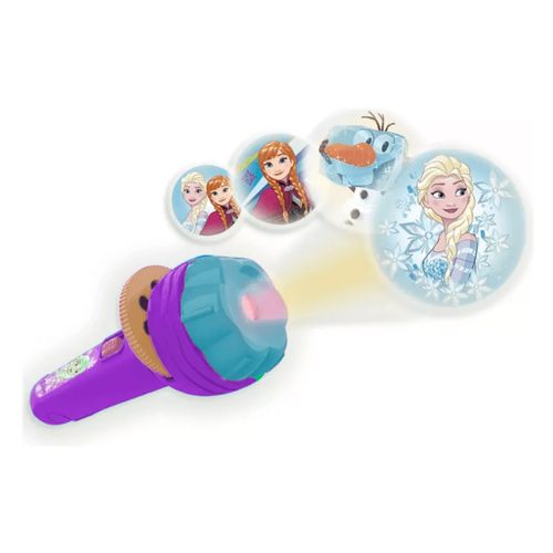 Linterna Micro Proyector Infantil Disney Frozen Lila