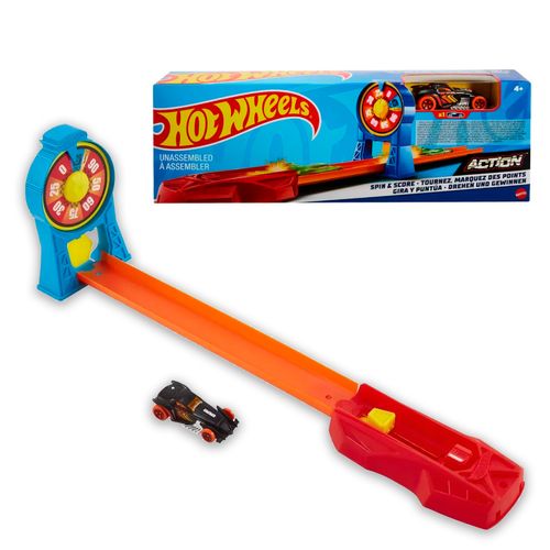 Hot Wheels Pista de Acrobacias Action Gira y Anota