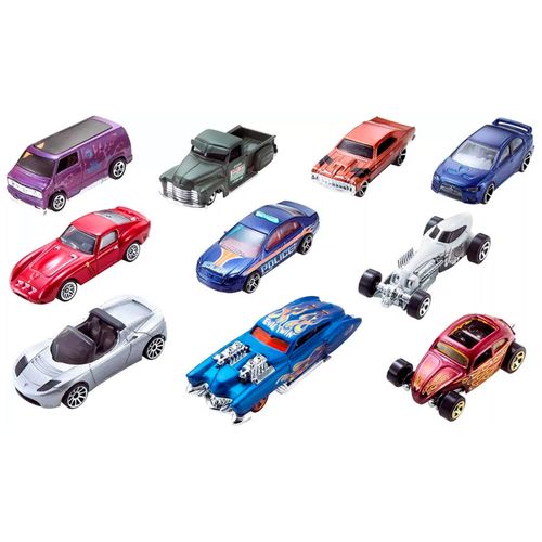 Hot Wheels Autos Coleccionables Pack x10 Surtido Modelos al Azar